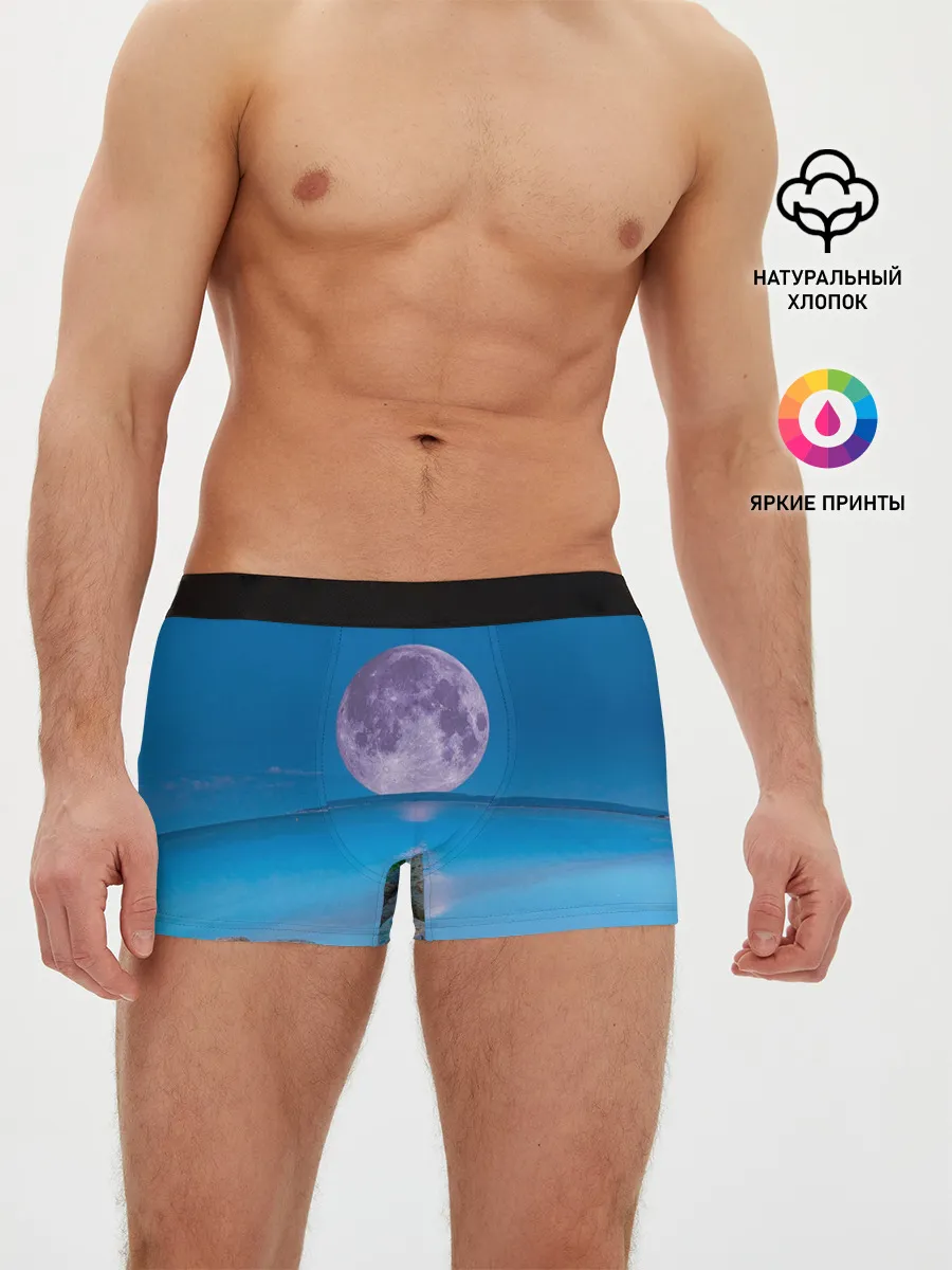 Мужские трусы боксеры / Лунный пляж