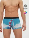 Мужские трусы боксеры / ПАРУСНИК В МОРЕ | ЛЮБЛЮ МОРЕ