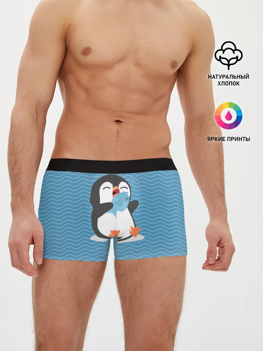 Мужские трусы боксеры / Пингвин