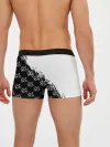 Мужские трусы боксеры / Чёрный клевер черно-белый разрыв