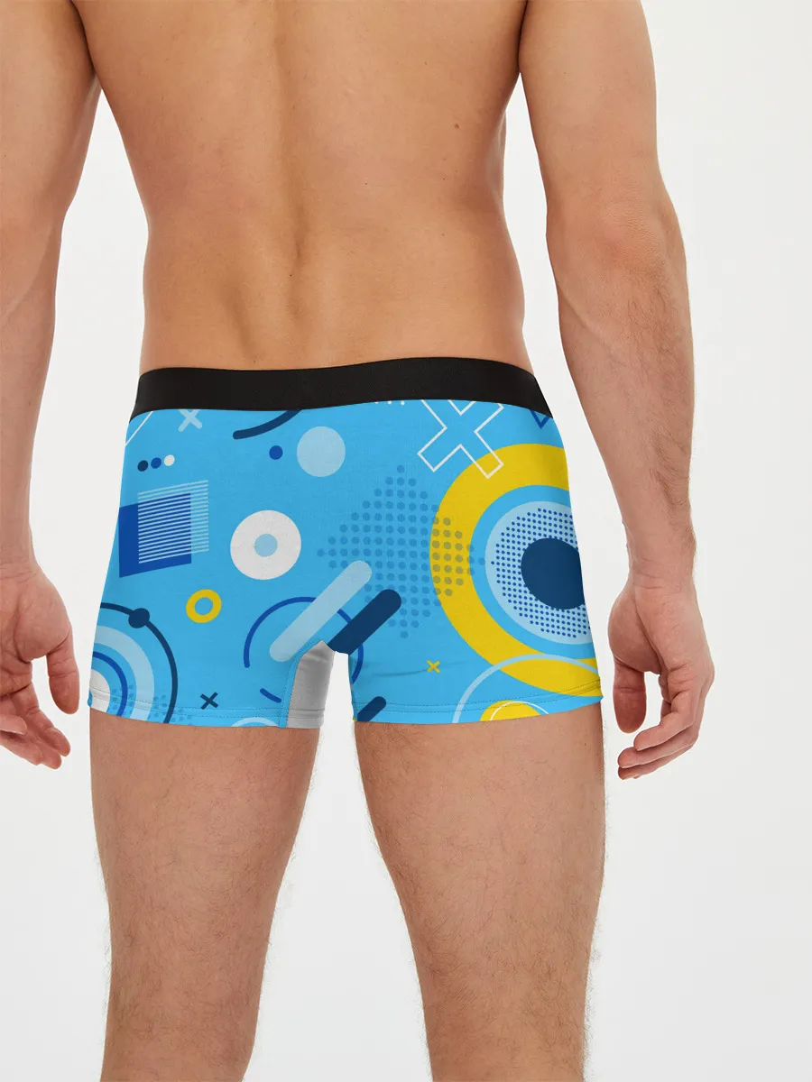 Мужские трусы боксеры / Геометрические фигуры