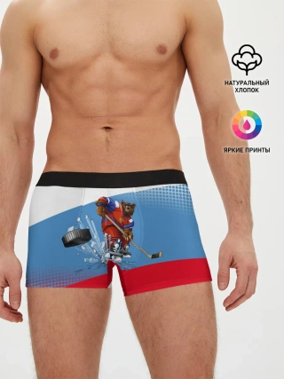 Мужские трусы боксеры / Русский хоккей