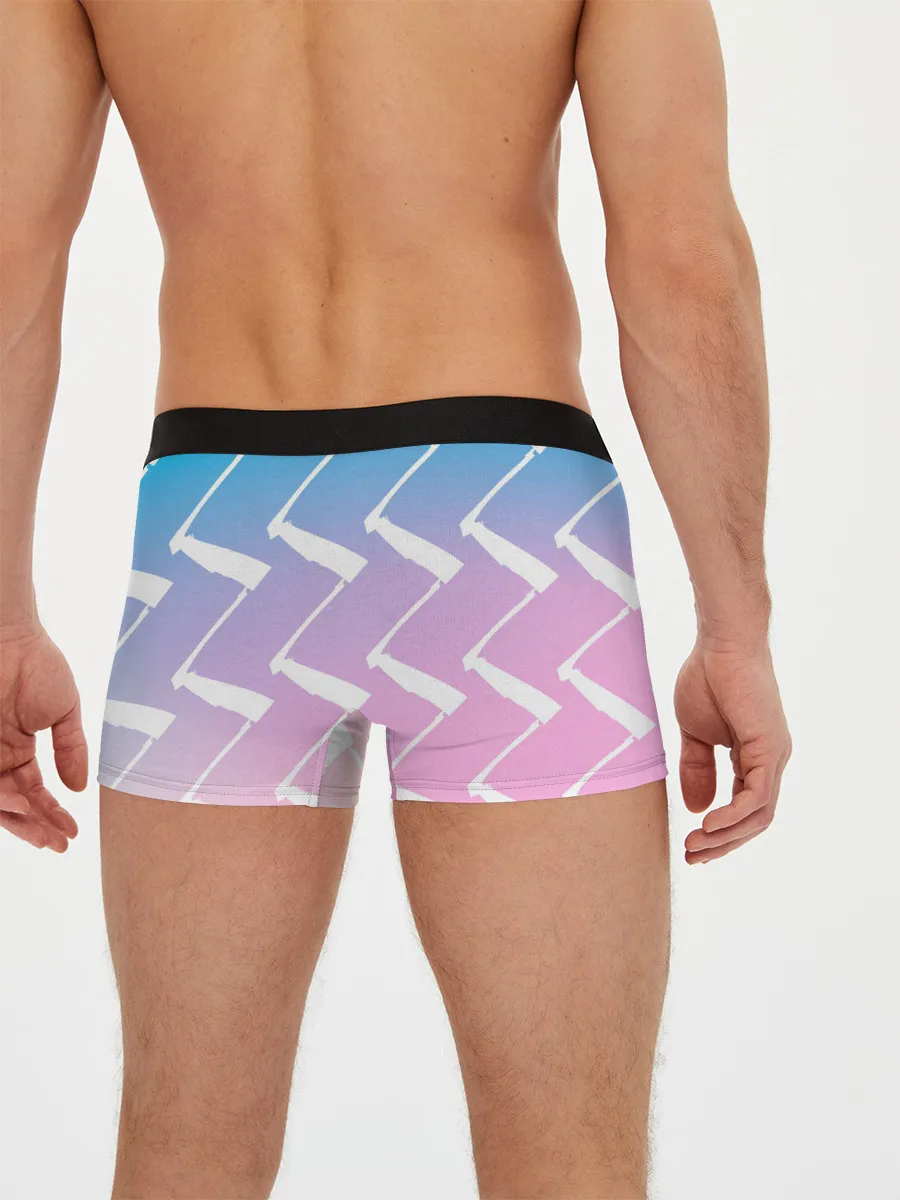 Мужские трусы боксеры / Котик-рыбка-единорог