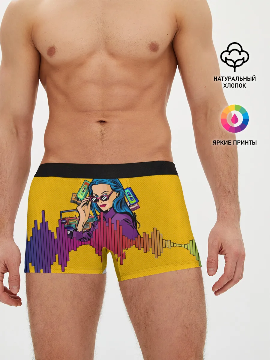 Мужские трусы боксеры / Ретро. Девушка 90-х Арт.