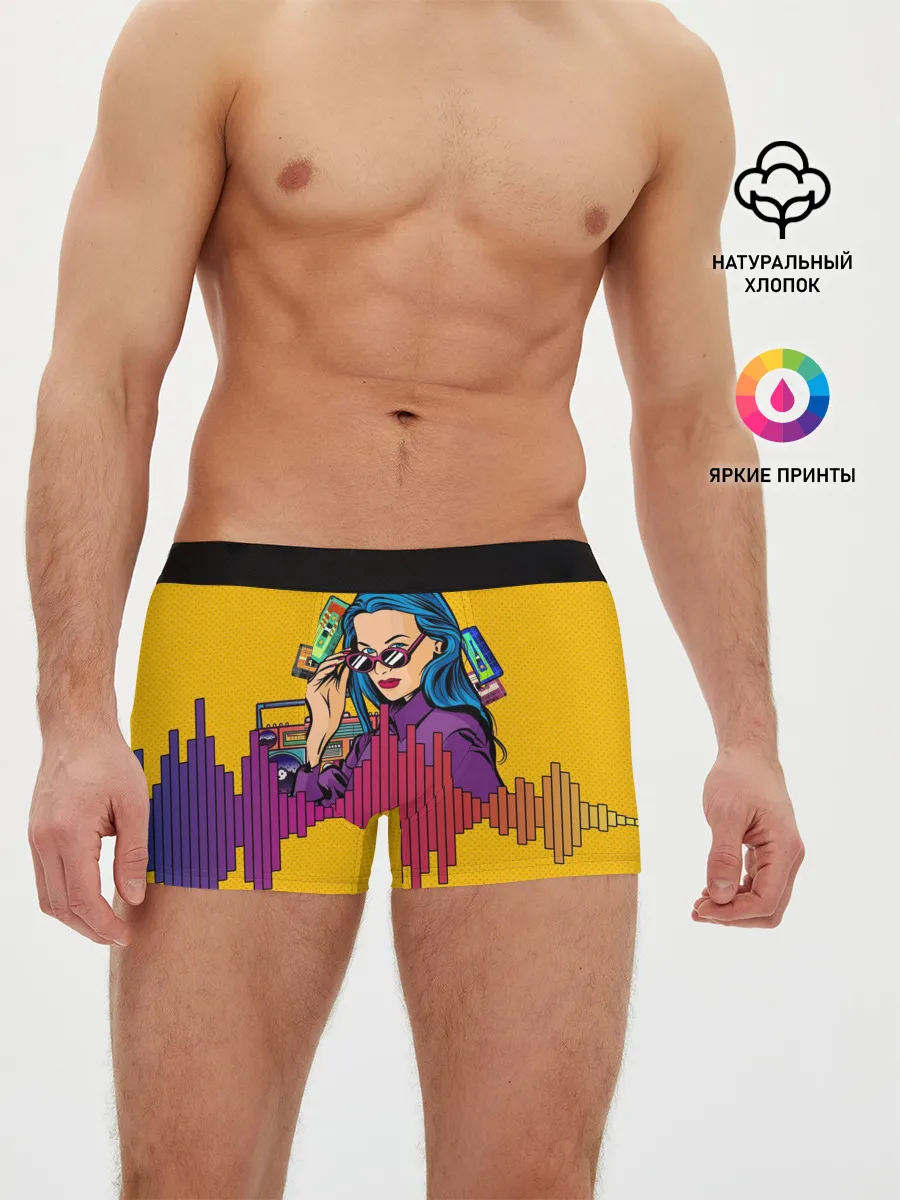 Мужские трусы боксеры / Ретро. Девушка 90-х Арт.