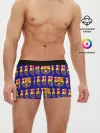 Мужские трусы боксеры / ФК БАРСЕЛОНА / PATTERN / УЗОР