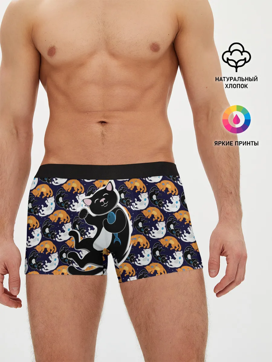 Мужские трусы боксеры / Японские котики