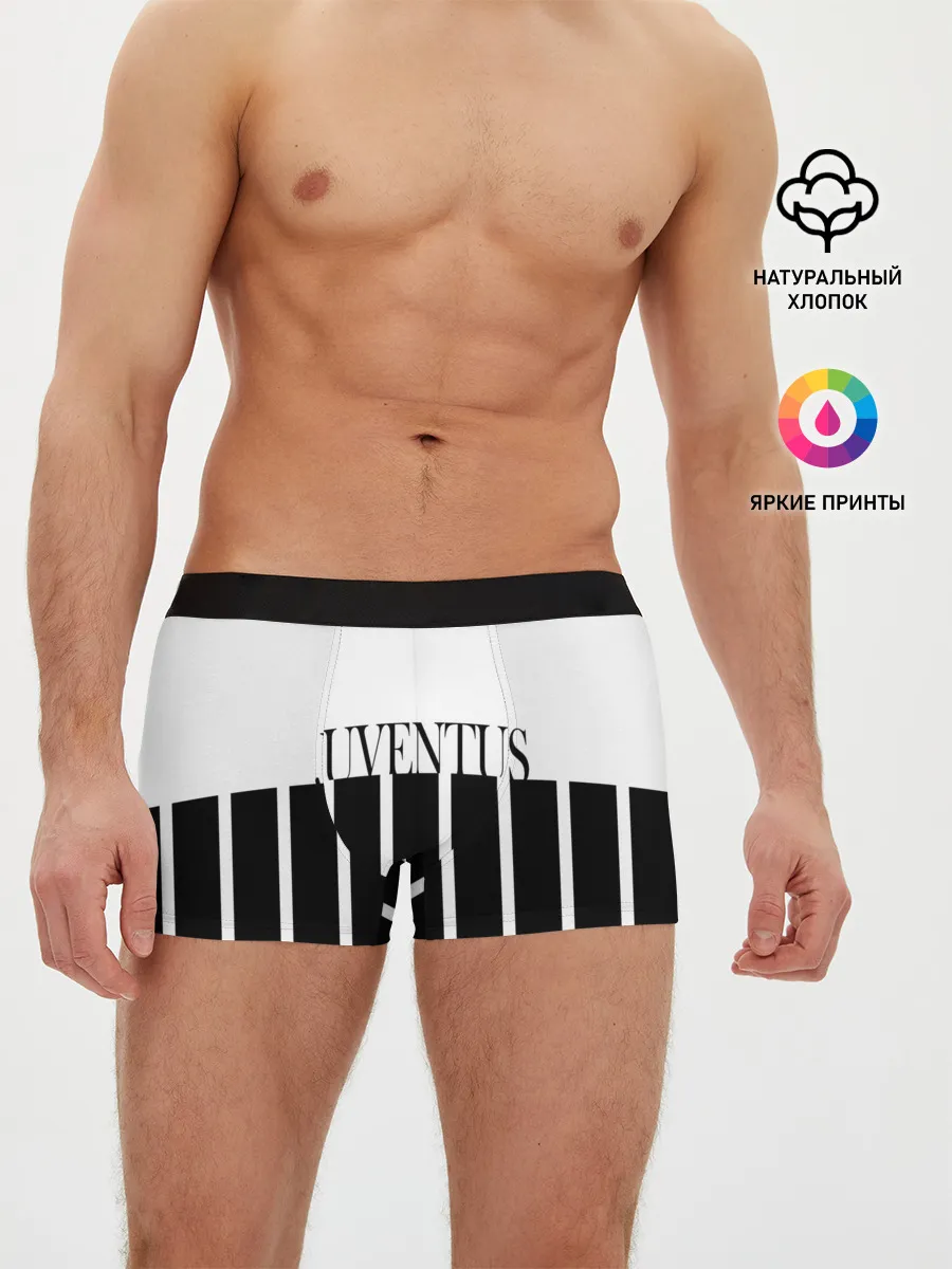 Мужские трусы боксеры / Juventus | Tee Black and White