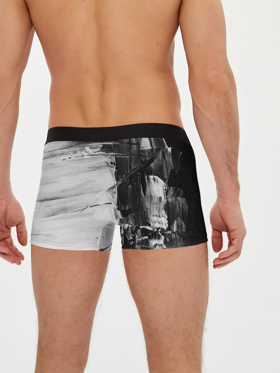 Мужские трусы боксеры / Черно-Белый Арт