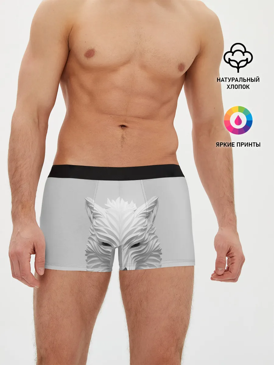 Мужские трусы боксеры / БЕЛЫЙ ВОЛК
