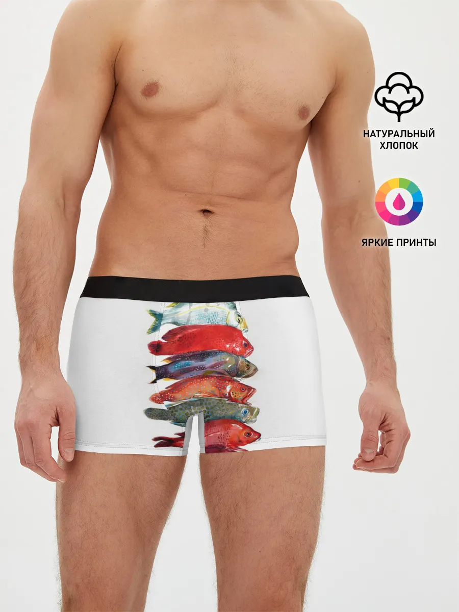Мужские трусы боксеры / рыбки
