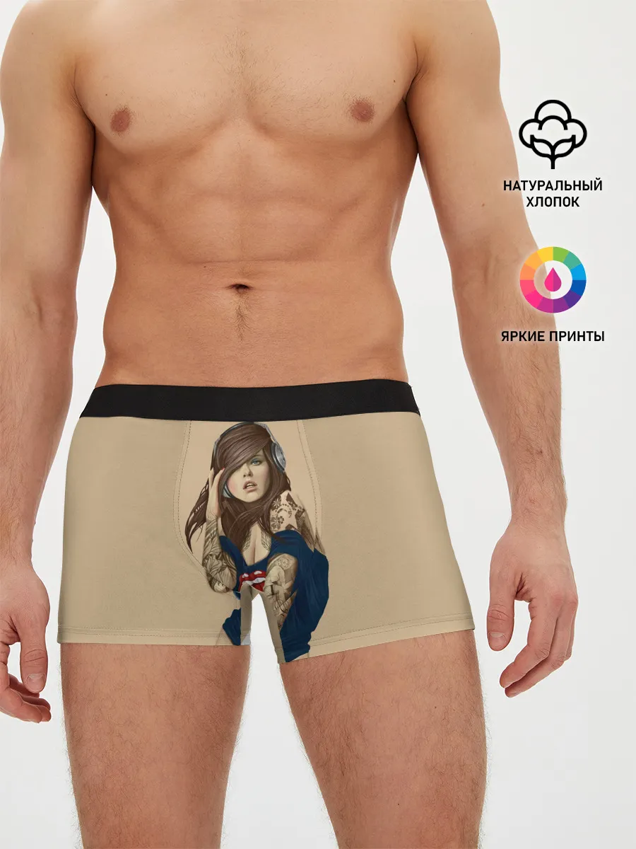 Мужские трусы боксеры / ДевушКа слушает Музыку