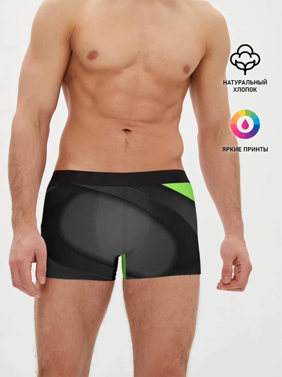 Мужские трусы боксеры / Green / Black
