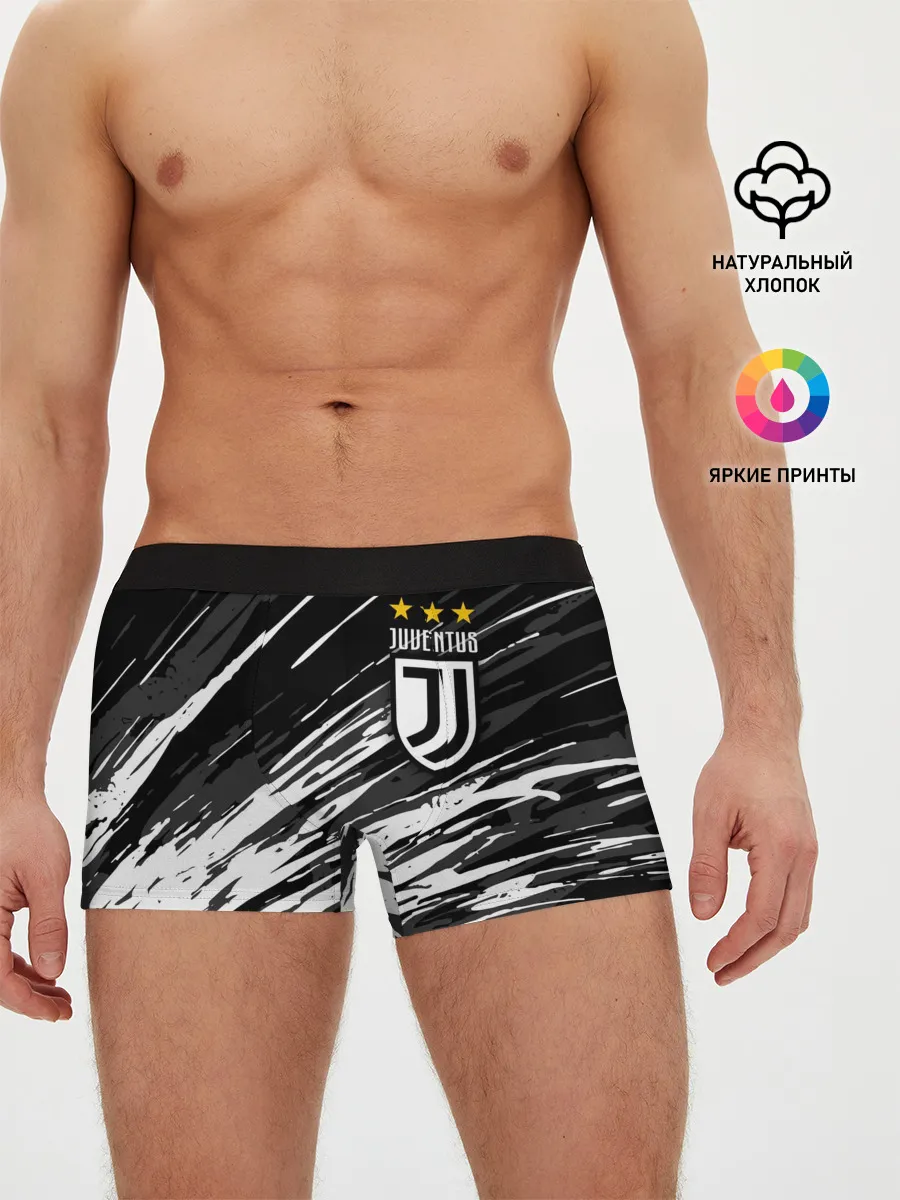 Мужские трусы боксеры / JUVENTUS / ЮВЕНТУС / БРЫЗГИ