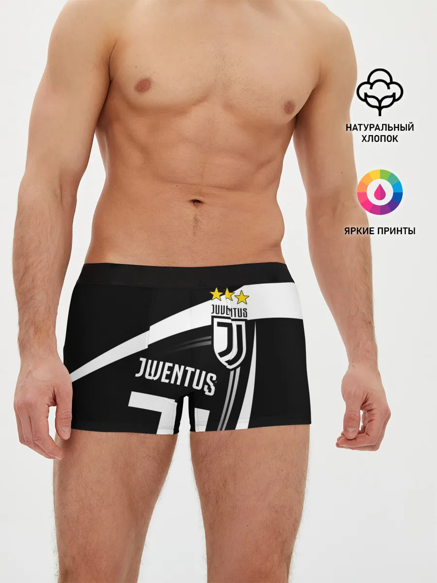 Мужские трусы боксеры / JUVENTUS / ЮВЕНТУС / ПОЛОСЫ