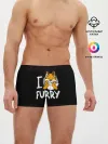 Мужские трусы боксеры / I love furry