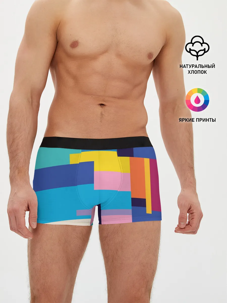 Мужские трусы боксеры / Плавные узоры