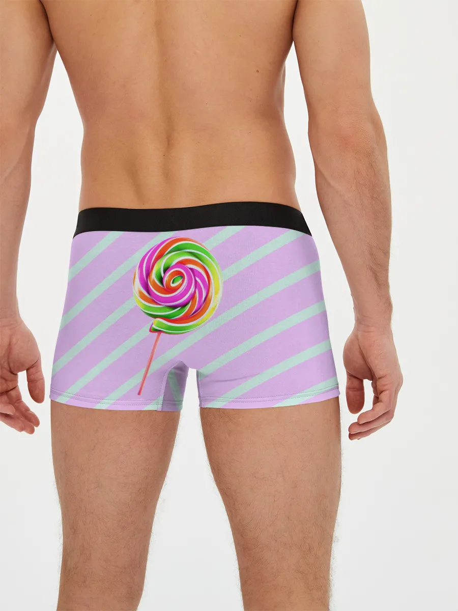 Мужские трусы боксеры / Леденец графический фон