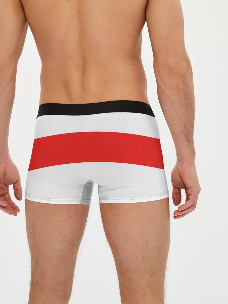 Мужские трусы боксеры / Чёрный клевер Аста красная полоса