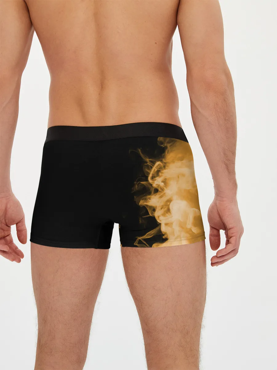 Мужские трусы боксеры / Чёрный клевер Аста желтая луна