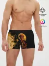Мужские трусы боксеры / Чёрный клевер Аста желтая луна