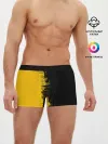 Мужские трусы боксеры / ЧЕРНО ЖЕЛТЫЙ ГРАНЖ | GRUNGE