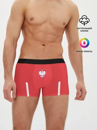Мужские трусы боксеры / Польша футбольная форма