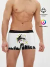 Мужские трусы боксеры / Черный Аста белая краска