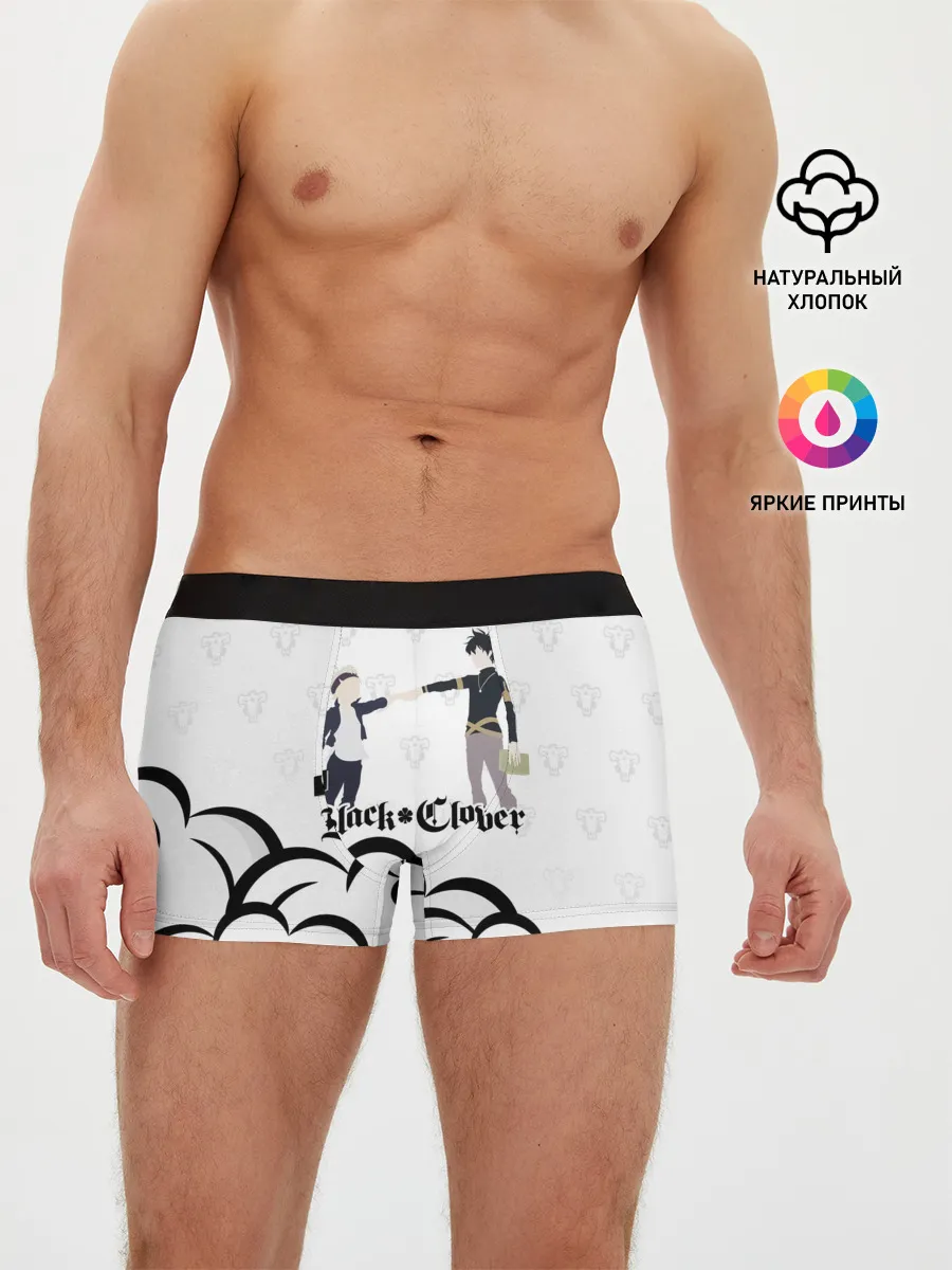 Мужские трусы боксеры / Чёрный клевер Аста и Юно
