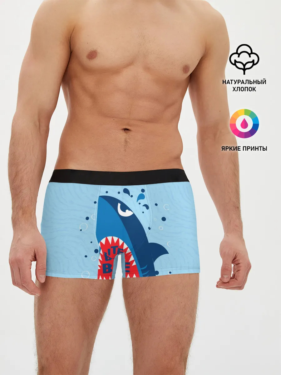 Мужские трусы боксеры / Акула bite