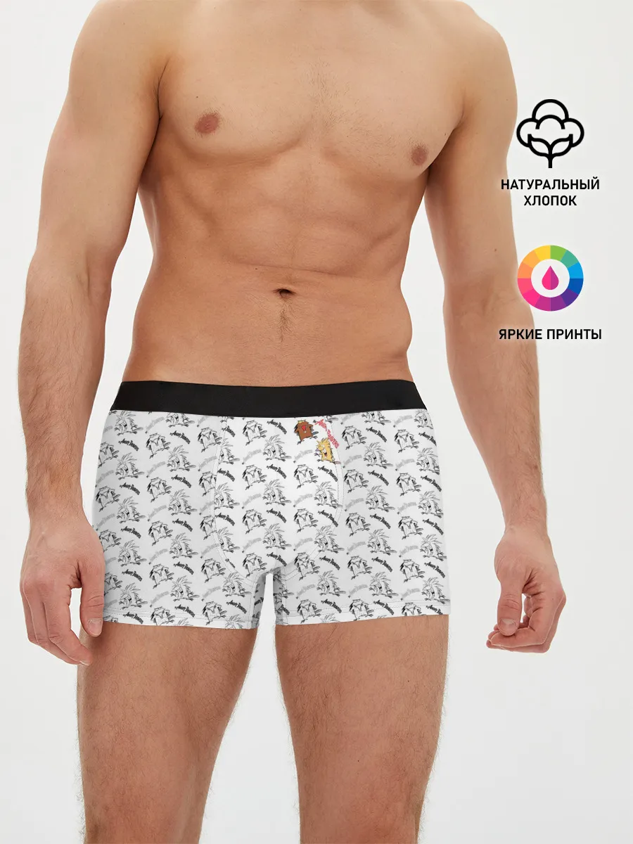 Мужские трусы боксеры / Крутые бобры паттерн