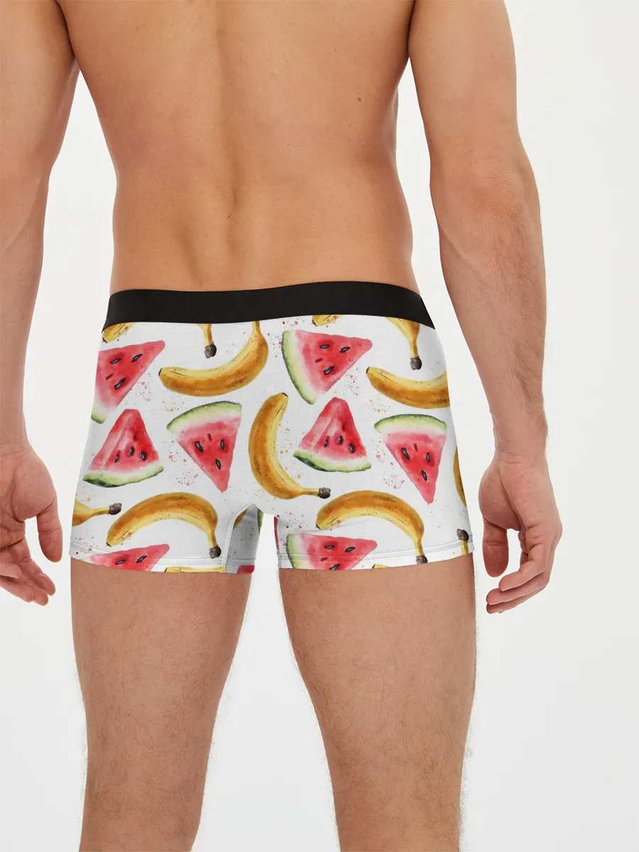 Мужские трусы боксеры / Летний фреш арбуз банан