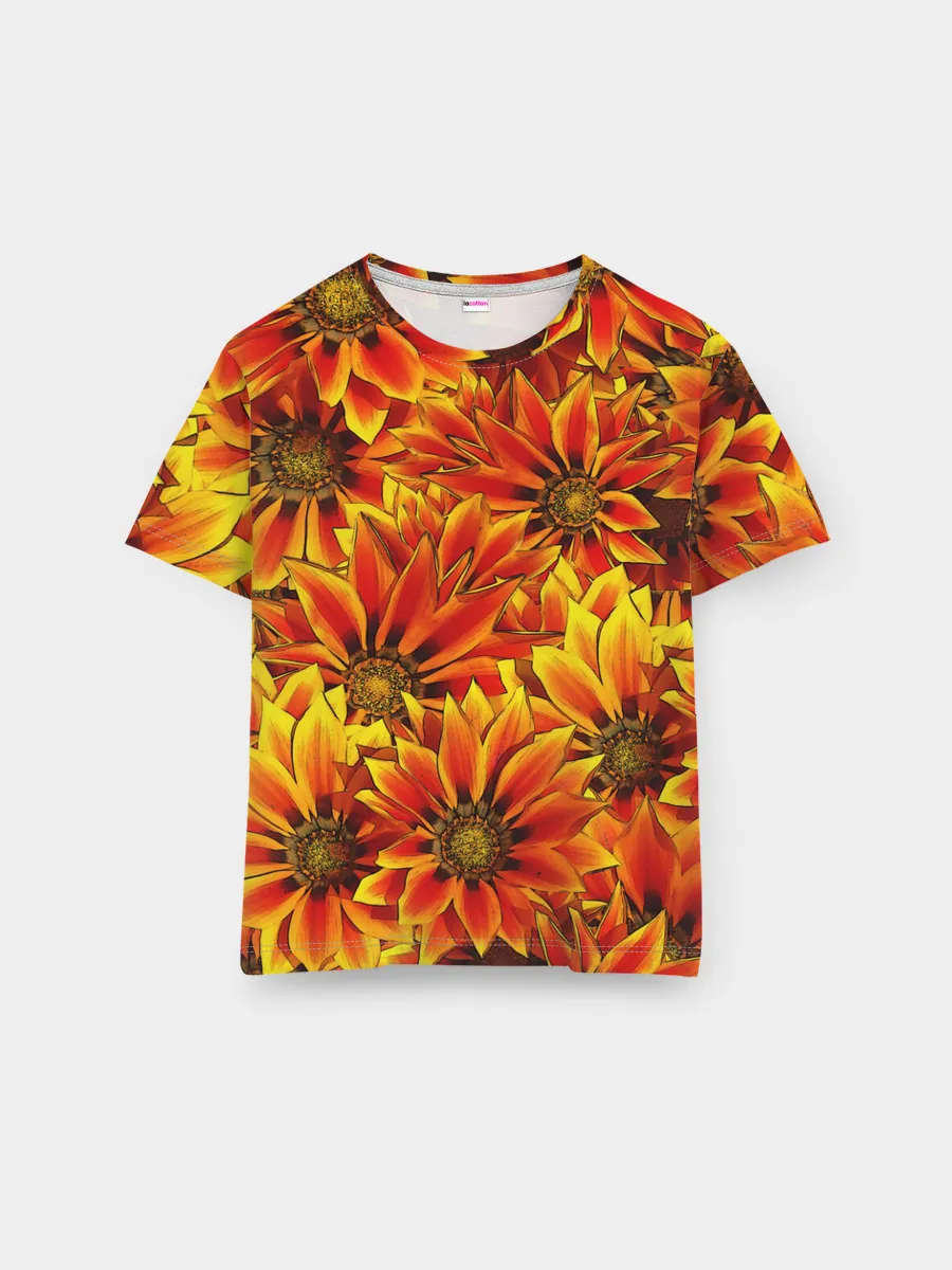 Мужская базовая футболка / ЦВЕТОЧНЫЙ ОРНАМЕНТ