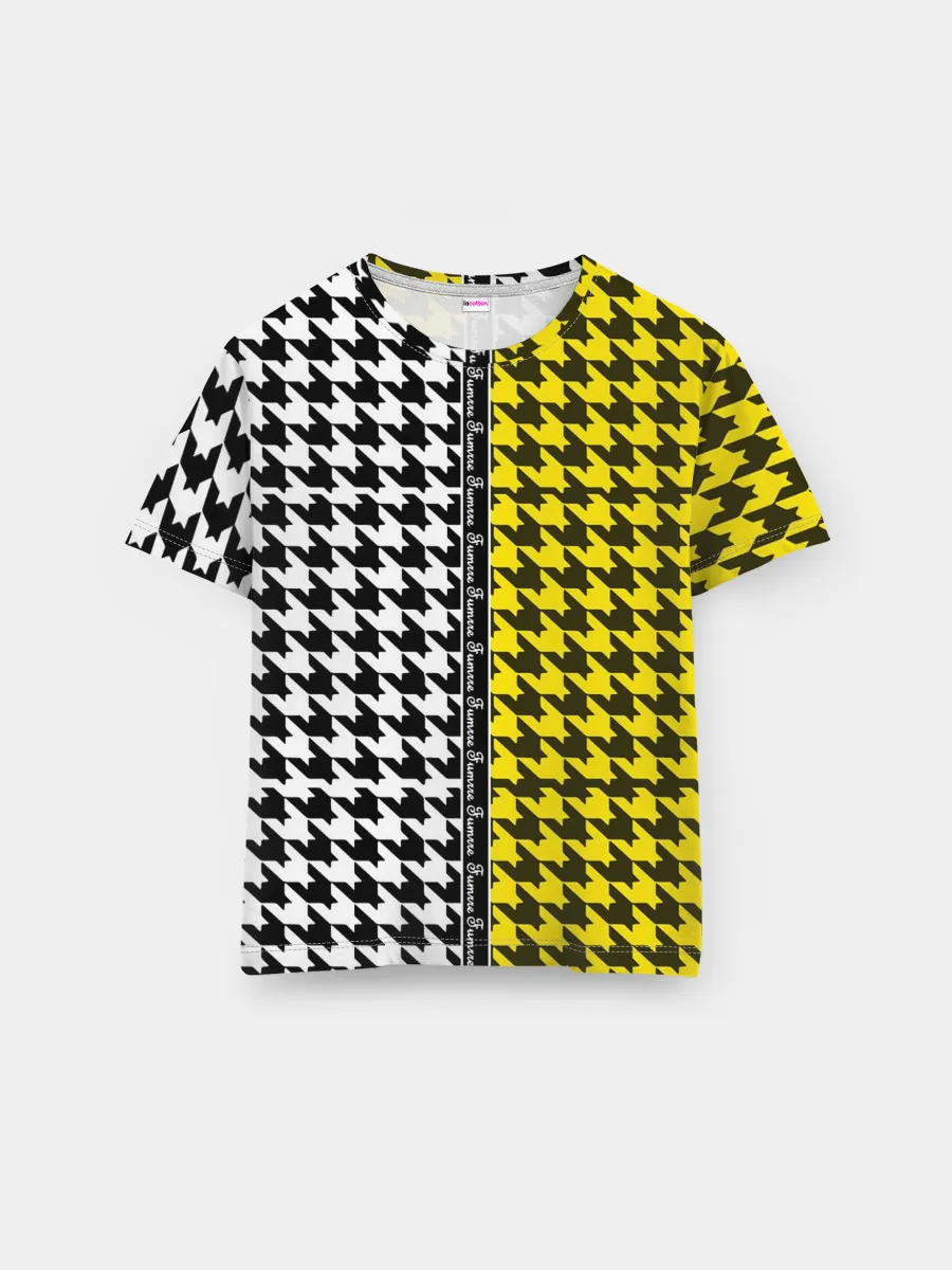 Мужская базовая футболка / гусиные лапки 3D