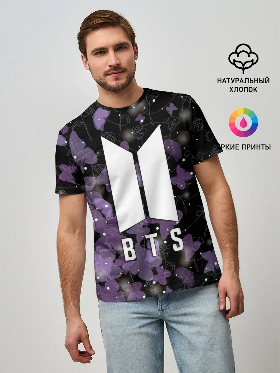 Мужская базовая футболка / BTS BUTTERFLIES | БАБОЧКИ