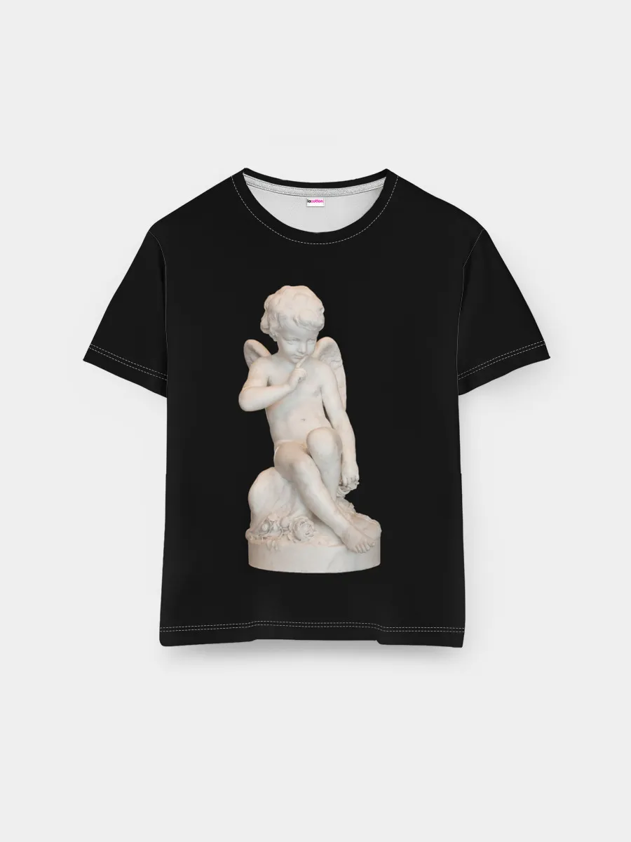 Мужская базовая футболка / Амур Купидон грозящий