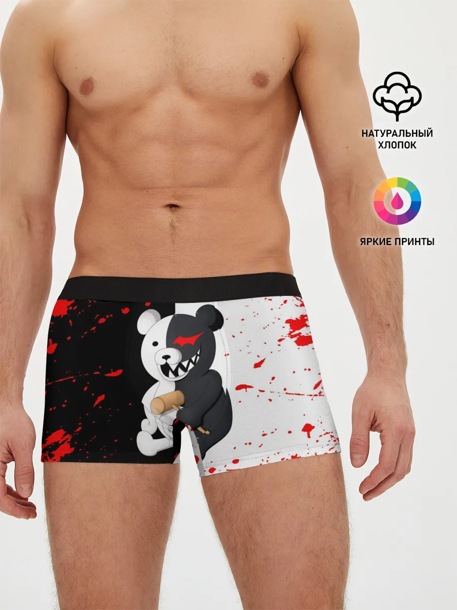 Мужские трусы боксеры / monokuma с молотком