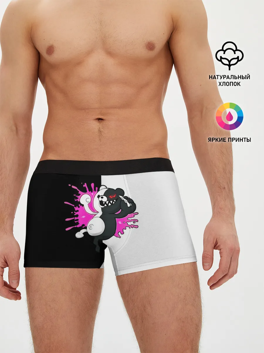 Мужские трусы боксеры / monokuma розовая жвачка