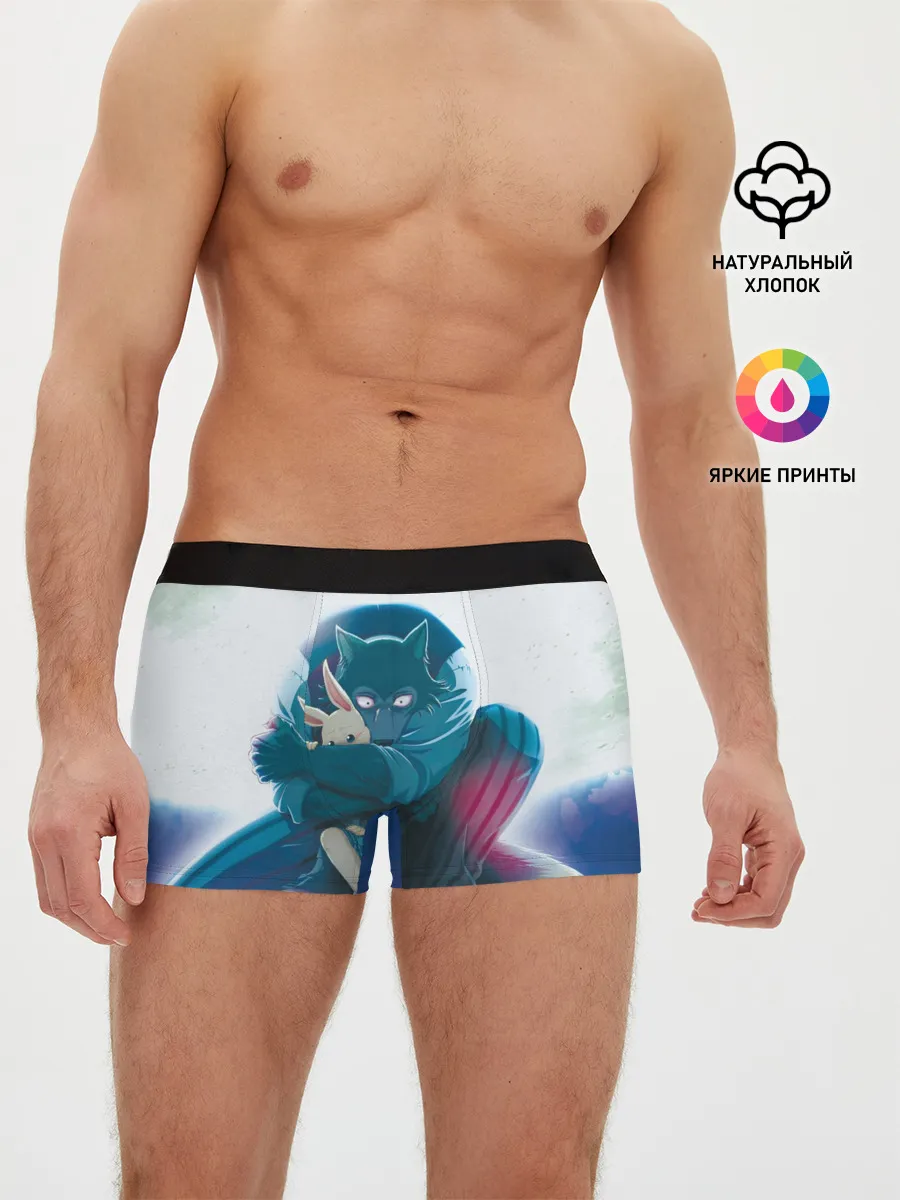 Мужские трусы боксеры / Легоси Хару крупный принт
