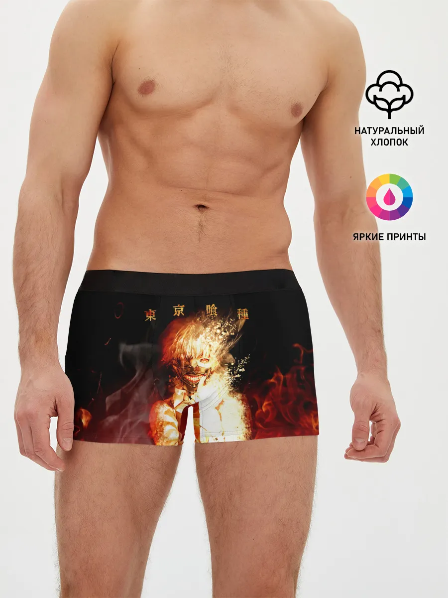 Мужские трусы боксеры / Огненый Канеки Кен