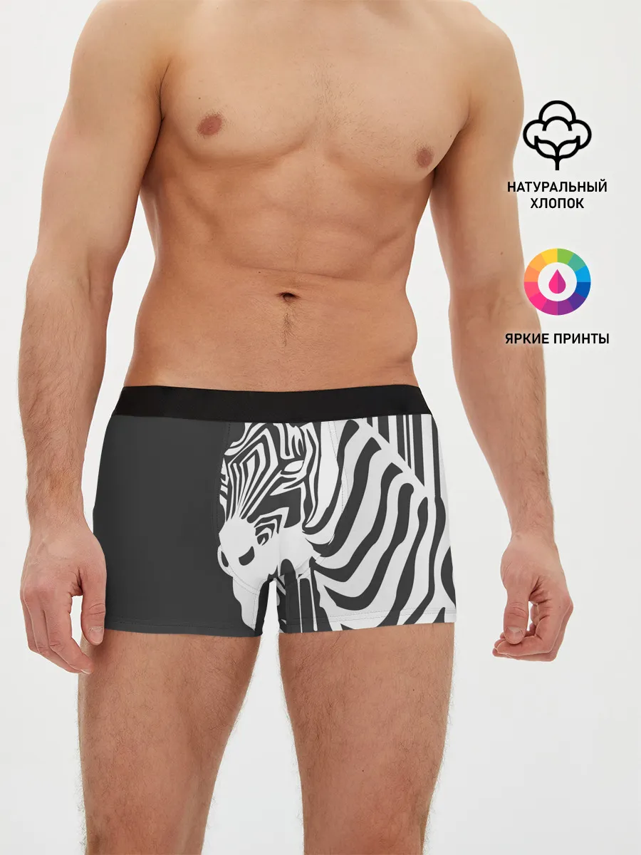 Мужские трусы боксеры / Зебра