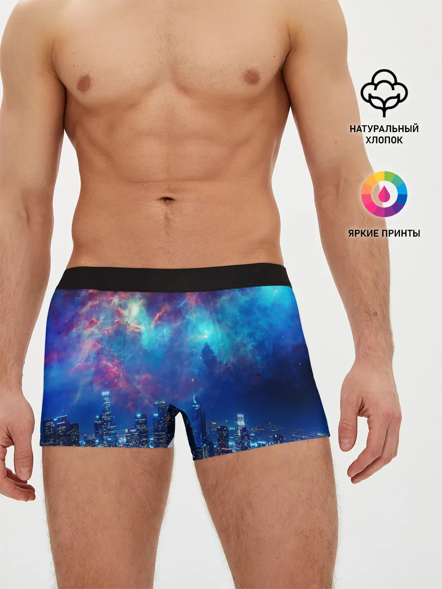 Мужские трусы боксеры / НОЧЬ В ГОРОДЕ