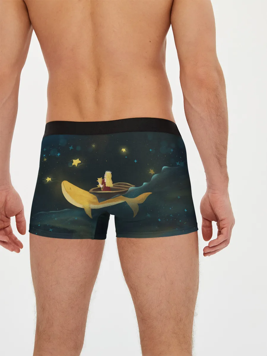 Мужские трусы боксеры / Девушка и кит в облаках