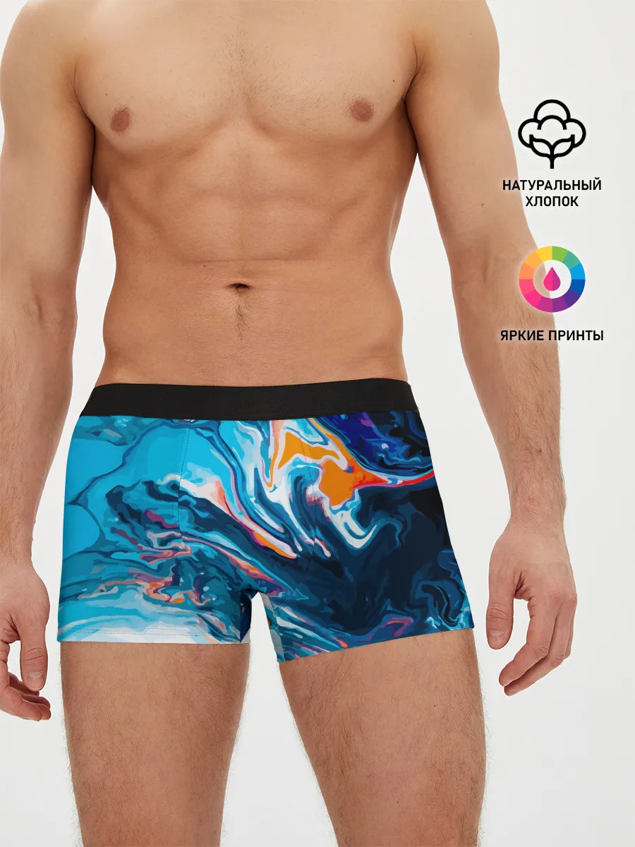 Мужские трусы боксеры / Волны красок