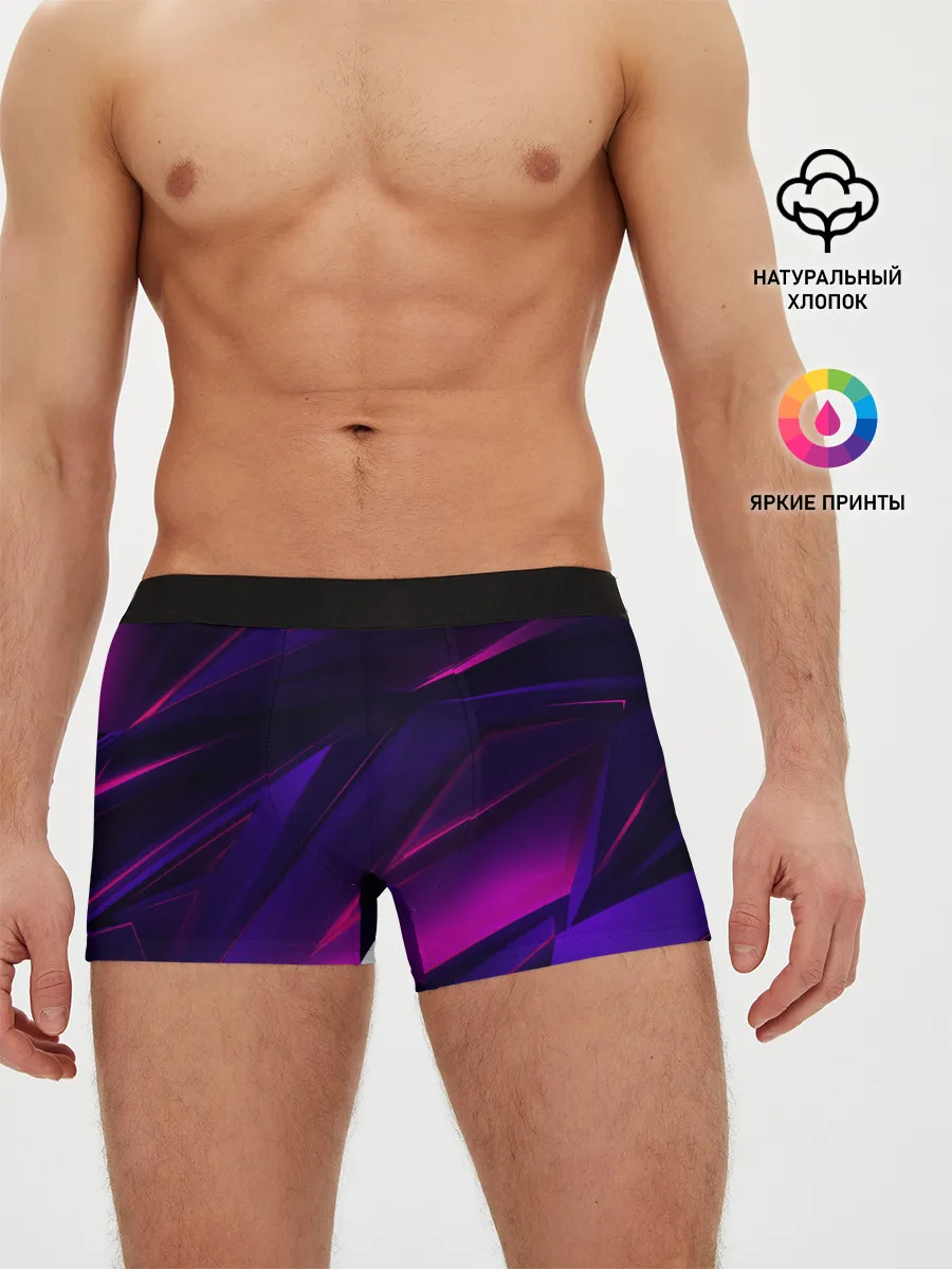 Мужские трусы боксеры / GEOMETRY STRIPES NEON