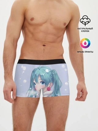 Мужские трусы боксеры / Hatsune Miku. Winter