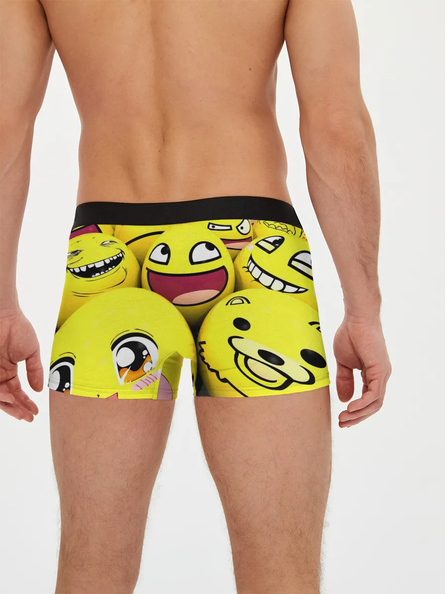 Мужские трусы боксеры / ЖЕЛТЫЕ СМАЙЛИКИ