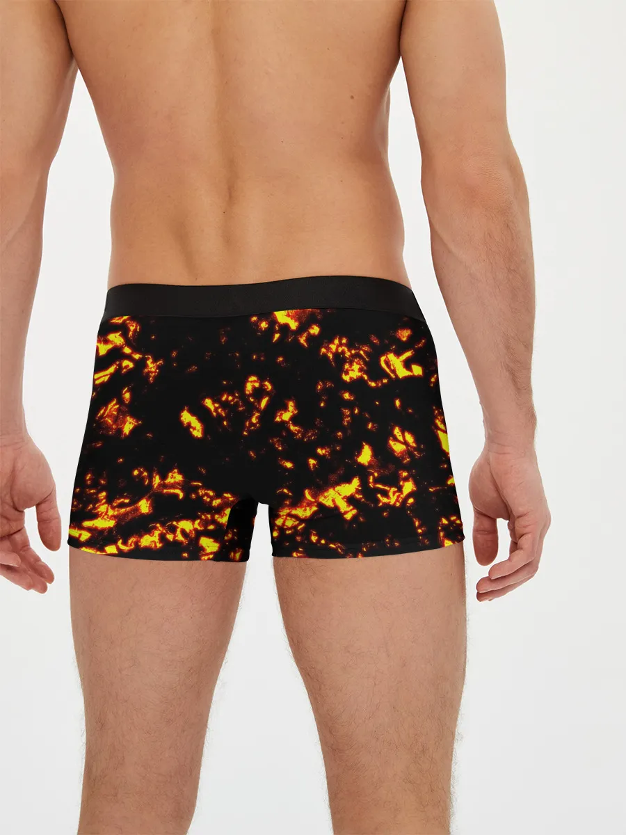 Мужские трусы боксеры / Kimetsu no Yaiba желтое пламя