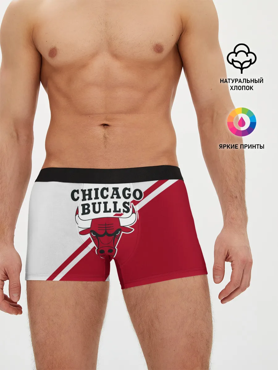 Мужские трусы боксеры / Chicago Bulls Red-White