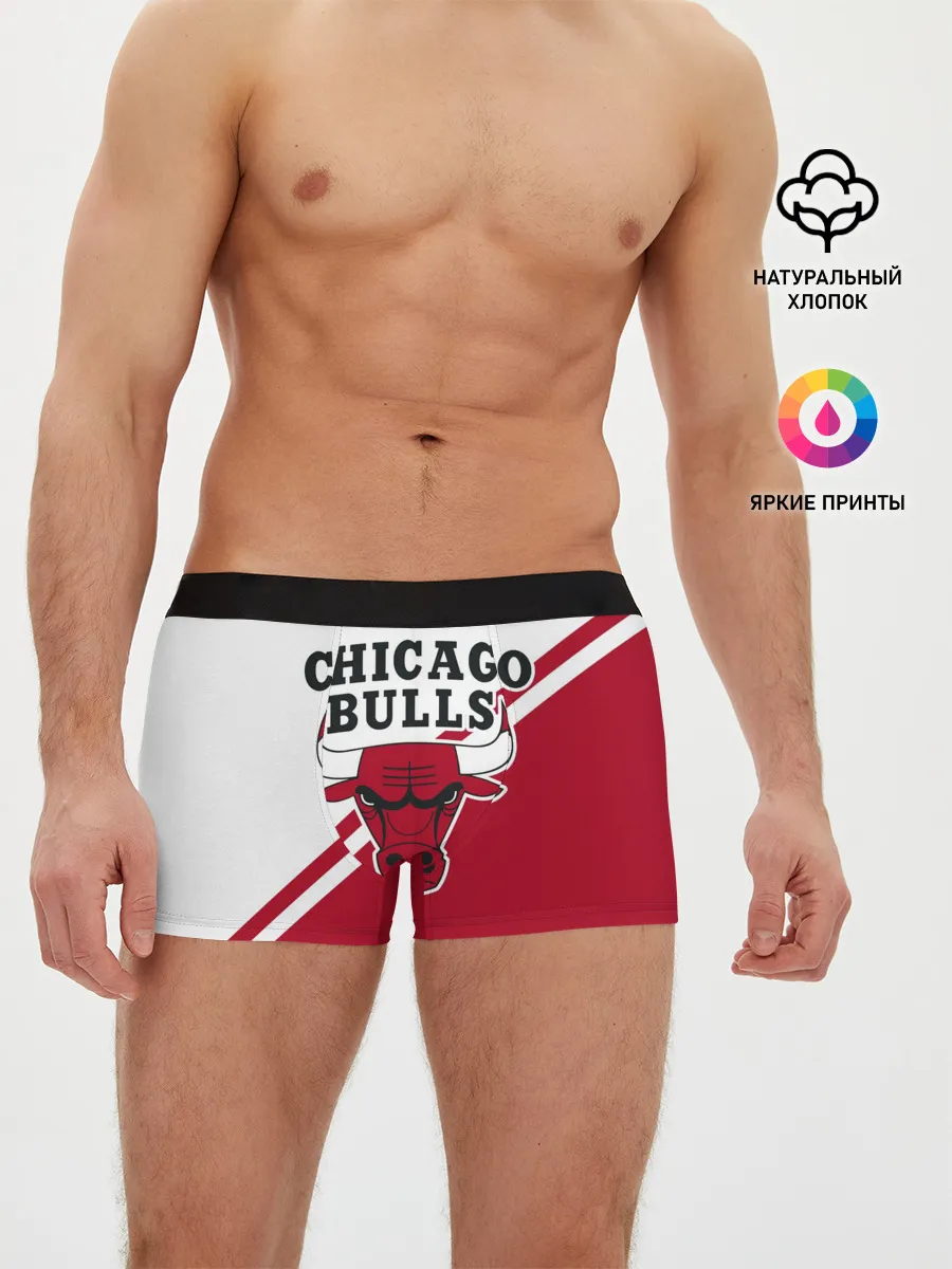 Мужские трусы боксеры / Chicago Bulls Red-White